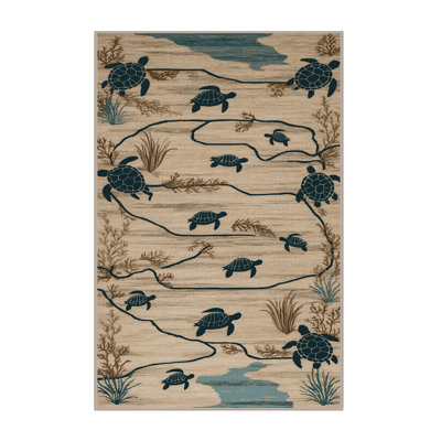 Tapis brun lavable à la machine