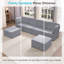 Canapé modulaire modulaire avec repose-pieds-1804856673