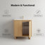 Ensemble de meuble-lavabo 30 po avec lavabo en résine, armoire en bois massif avec portes à fermeture en douceur, pieds en bois massif, rangement sous le comptoir, trou de robinet simple, style transitionnel pour petite salle de bain-1576985187
