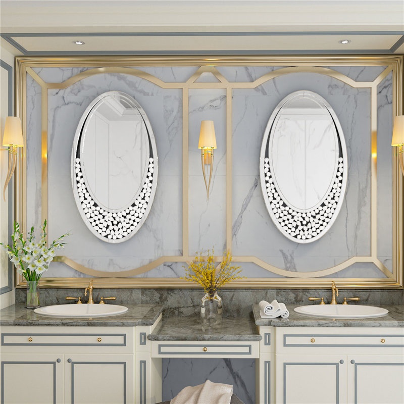 Iva Glass Oval Wall Mirror
