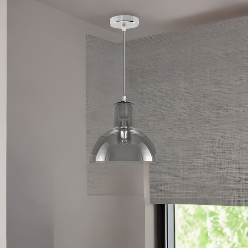 25cm Glass Bowl Lamp Shade Smoked Ceiling Hanging Pendant Lighting Fixtures