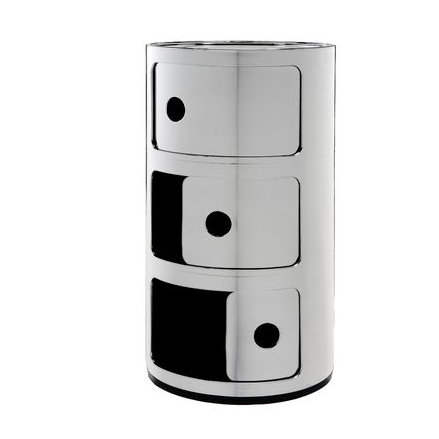 Componibili Storage Module, Chrome, 3 Hi