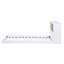 Mobilier de chambre à coucher pour lit simple avec tête de lit à finition blanche-1836128560