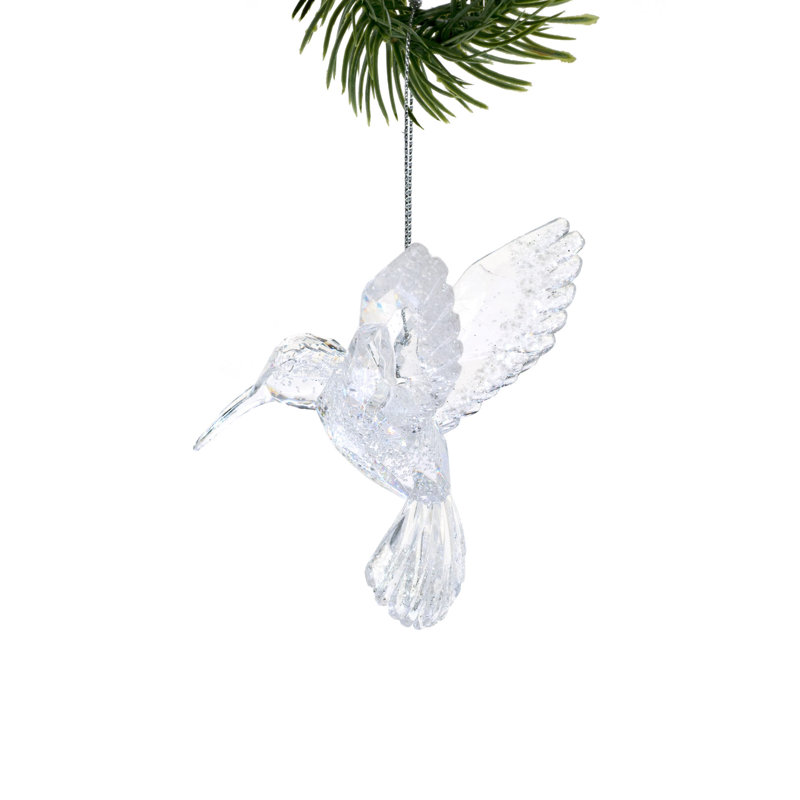 Ornement oiseau vert (paquet de 6), Transparent