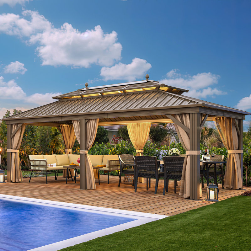 Aluminium Patio Gazebo, 20' x 12'