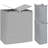 Double Laundry Hamper, 136L Laundry Sorter With Lid And Removable Bags, Clothes Hamper, Large 2 Section Clothes Basket With Handles For Small Space, Dorm, Closet, Bathroom, Gray-1540850775