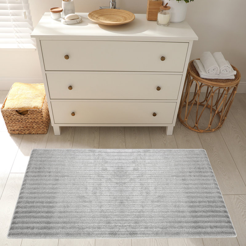 Tapis de cuisine, Rectangle 2 pi 8 po x 5 pi 4 po, Gris clair