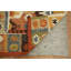 Tapis 100% laine tissé à la main à motif oriental tribal multicolore Southwestern