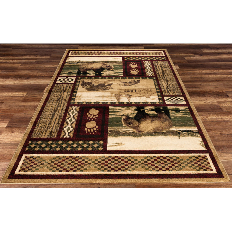 Tapis beige tissé à la machine Aparicio, Rectangle 5 pi 3 po x 7 pi 6 po