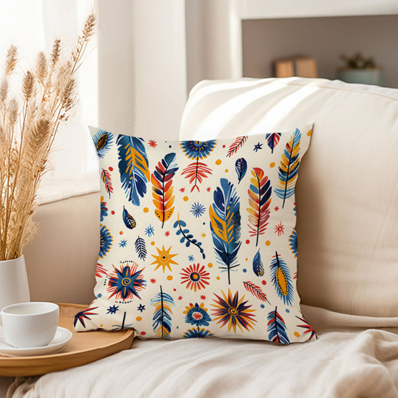 Boho Feather Dreams II Pillow Cover
