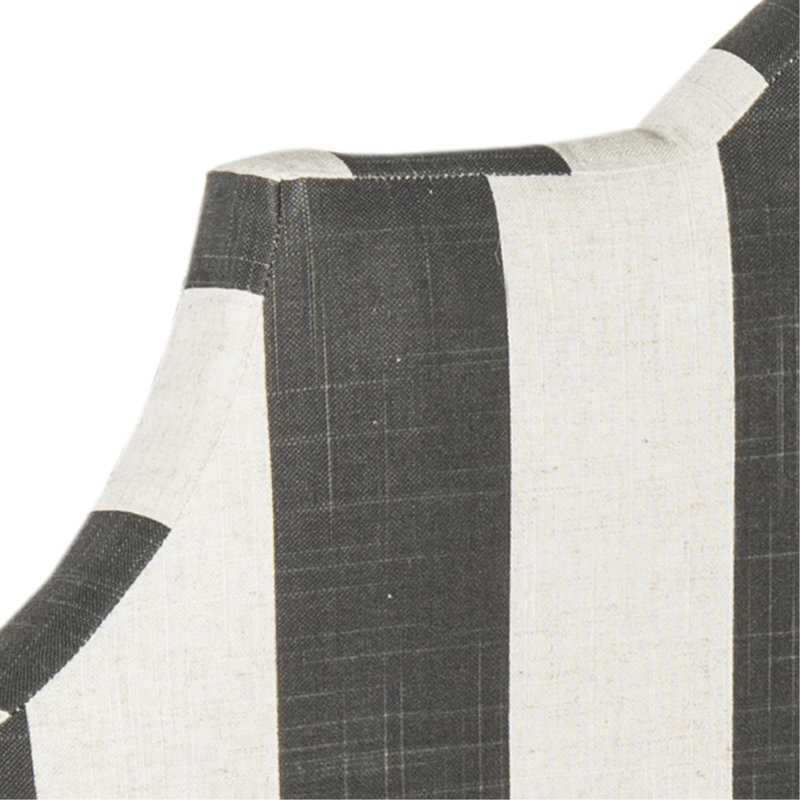 Sinclaire Upholstered Panel Headboard, Full, Black / White