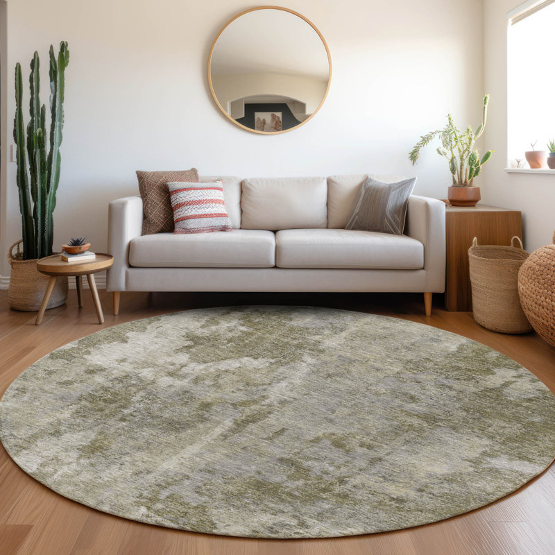 Tapis d'entrée antidérapant pour l'extérieur Filip 30 "x 20", Rond 8 pi
