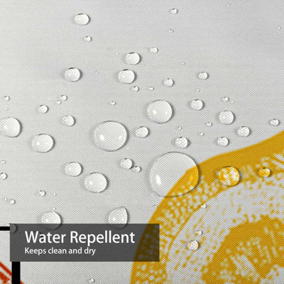 Rideau de douche rétro avec 12 crochets