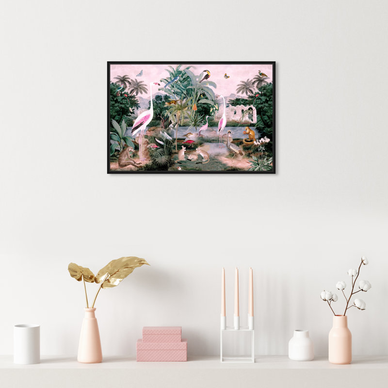 The One Place Day - Impression sur toile, H 16 po x l 24 po, Toile encadrée, Noir