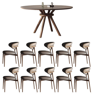High-end modern practical dining table and chairs