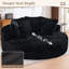 Fauteuil d'appoint rond surdimensionné de 180 cm, fauteuil lounge Cloud en velours côtelé avec coussins de dossier moelleux, fauteuil-lit une place extra large pour salon ou chambre à coucher-596548274