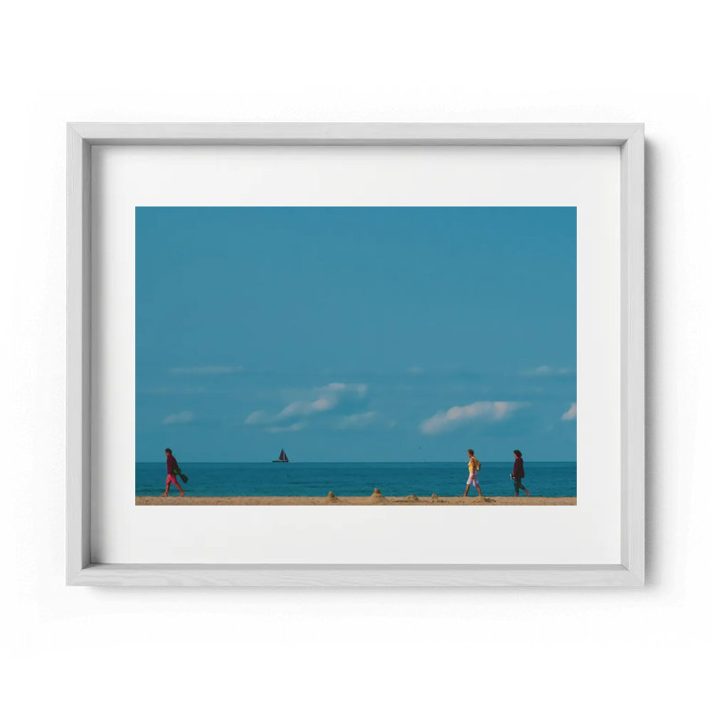 Walk This Way Print by Joseph Regan, White, 14" H x 16" W x 0.75" D