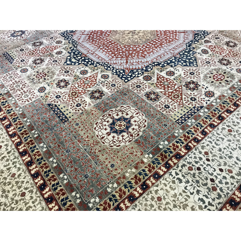 Tapis rouge noué à la main de haute qualité