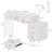 Kevonne Retractable Rectangle Computer Desk with 5 Drawers
