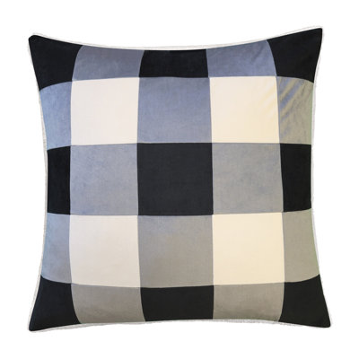Checkered Feather Reversible Throw Pillow