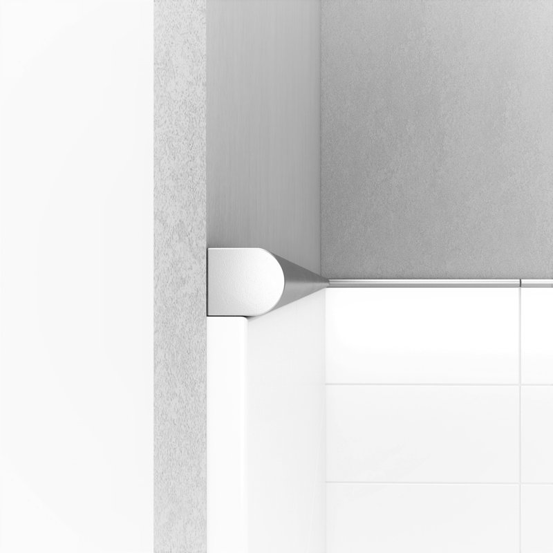 Trendy Metal Nickel 1.5cm. x 30cm. Pencil Bullnose Border Wall Tile Trim ( PACK of 5), Silver