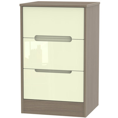 Fully Assembled Vernon 3 Drawer Bedside Table