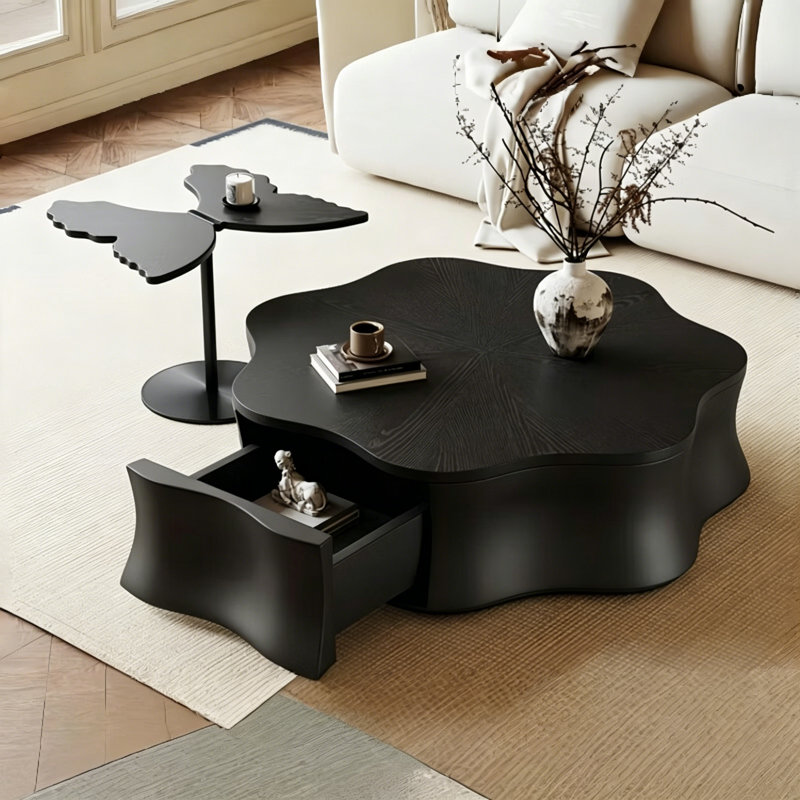 Table basse noire moderne de luxe moderne