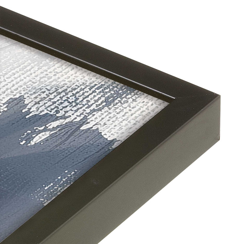 Obsidian Echo I, Single Picture Frame Satin Black, 15" H x 12" W