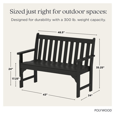 POLYWOOD Vineyard Patio Bench