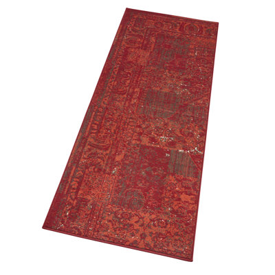 Celebration Plume Flatweave Red Rug