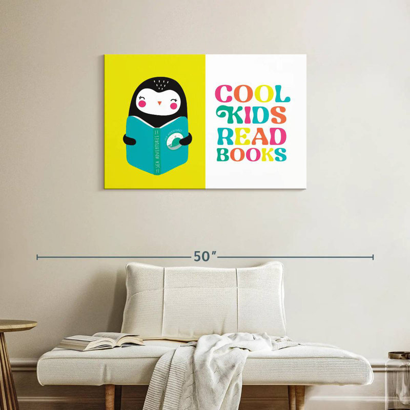 Ashelle Nursery Cool Kids Read Quote, 24" H x 36" W