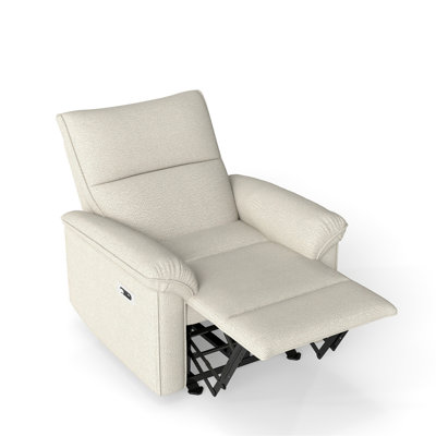 zero clearance recliner  Recliner,Zero Wall Power Recliner Chair,Electric Recliner For Living Room,Fabric Reclining Armchair For Small Space,Reclining Sofa For Bedroom/Apartment/RV,USB Port(Type-C) (Beige-Gray)