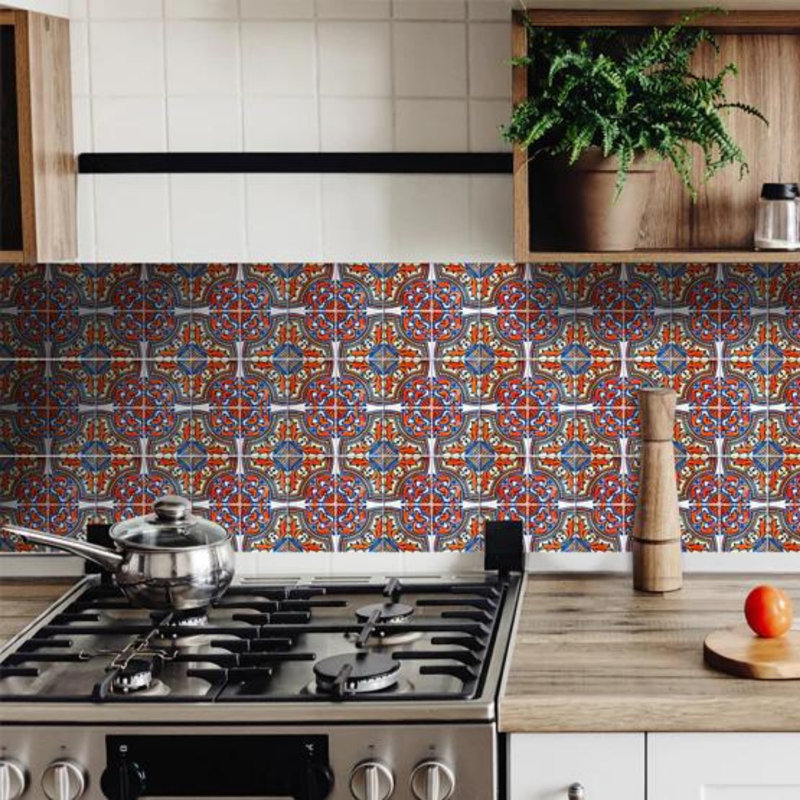 4'' W x 4'' L Vinyl Peel and Stick Mosaic Tile