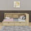 Lit de jour simple avec tiroirs de rangement et ports USB-1139992546