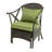 Wicker Patio Furniture Set with Light Green Cushions