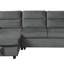 Velvet Reversible Sleeper Sectional Sofa With Storage Chaise And Side Pocket-2053882230