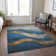 Machine Washable Indoor/Outdoor Xhevrie Blue Rug