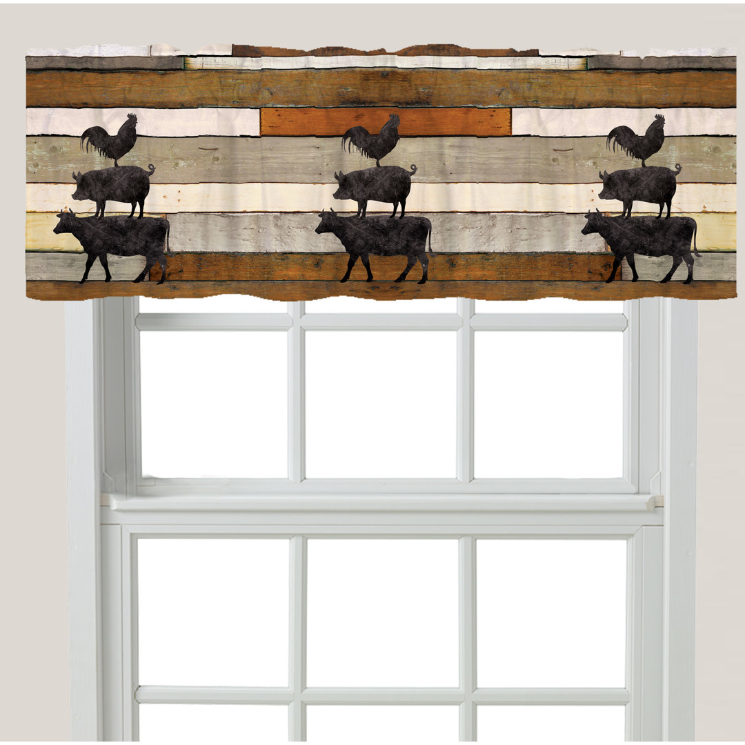 Bucoli Striped Tailored Window Valance August Grove®