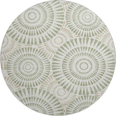 Premium Machine Washable Prisco Aloe Rug