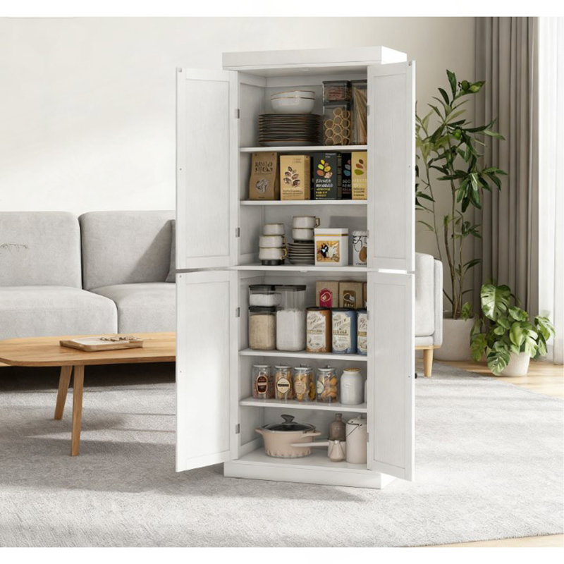 Armoire de cuisine autoportante de style moderne, armoire de cuisine, armoire de rangement avec portes et tablettes