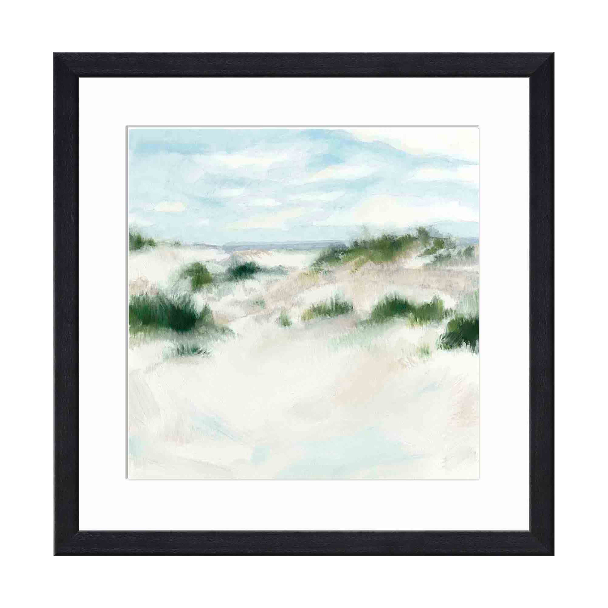 White Sands I by Megan Meagher, Black, 16.09" H x 16.09" W x 1.1" D