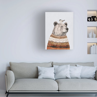 Victoria Borges, «Fair Isle Bear I», art sur toile