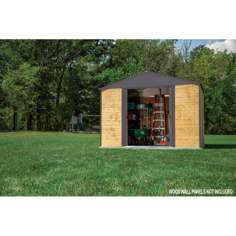 Ironwood 10' x 12' Gray Steel Hybrid Shed Kit