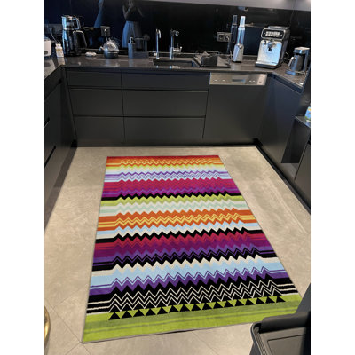 Tapis décoratif moderne multicolore