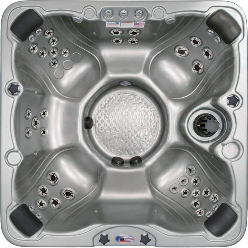 American Spas 240 Volt 7 45 - Jet Acrylic Square Standard (Hardwired) Hot Tub with Ozonator, White,  Limited Edition Platinum