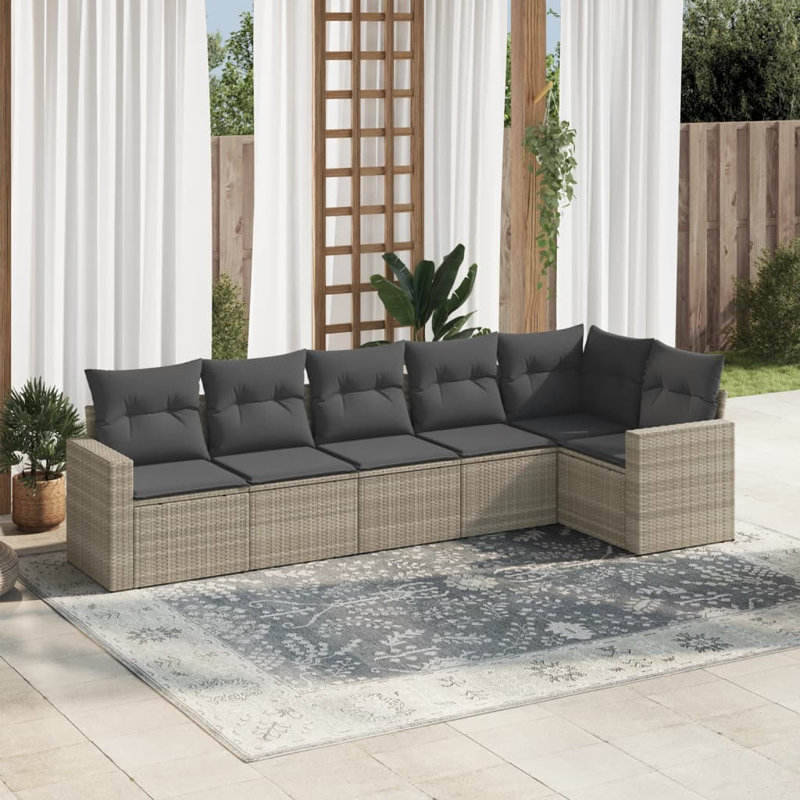  Patio Sofa Set Light Grey