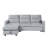 Ruby 81.5" Velvet Reversible Sleeper Sectionals Sofa with Storage Chaise and Side Pocket
