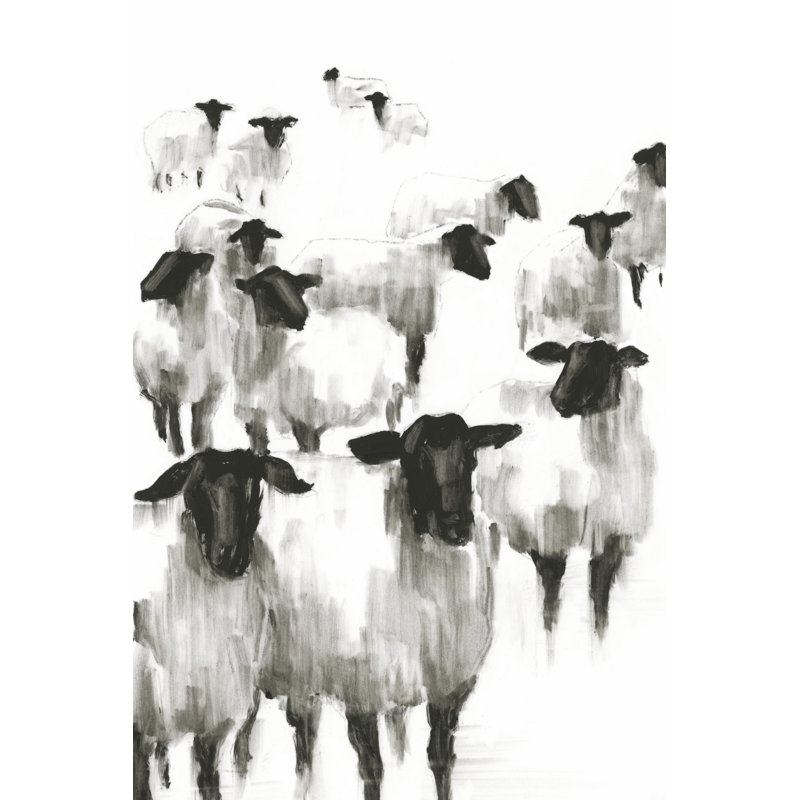 Counting Sheep II by Ethan Harper - Painting, 91cm H x 61cm W, Wrapped Canvas
