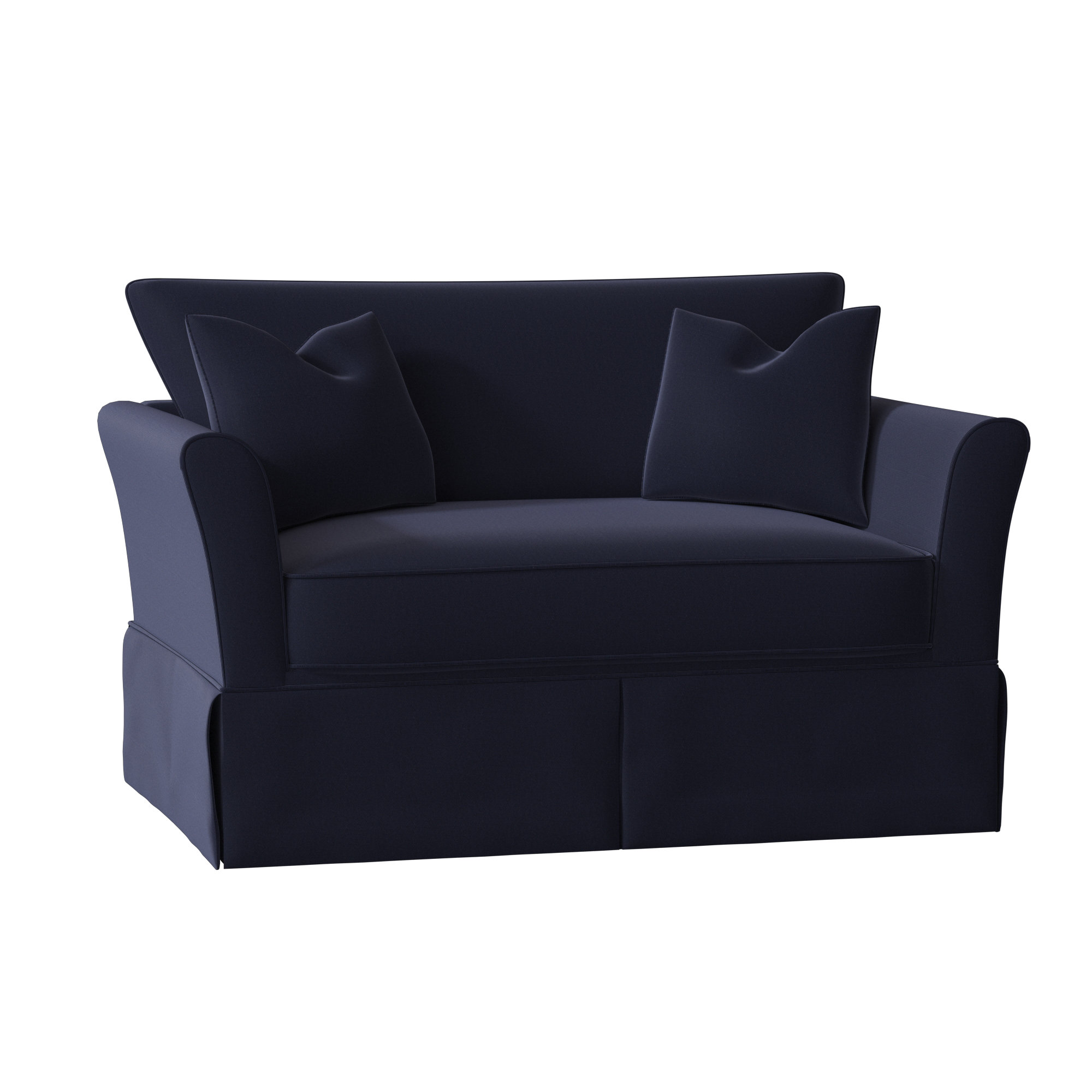 Shelby Upholstered Chair And A Half, Canvas Navy Sunbrella® Canvas