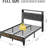 OLEVS Modern Full Metal Platform Bed with Charging Station, LED Headboard & Built-in Storage-19955739